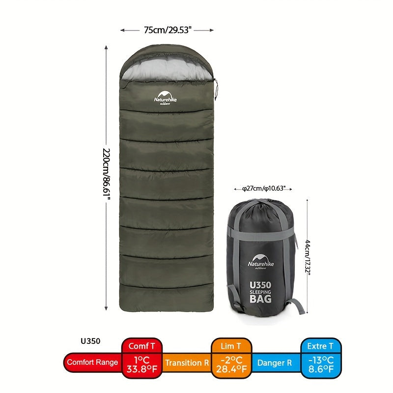 Naturehike U Series Envelope Sleeping Bag with Hood thermal sleeping bag