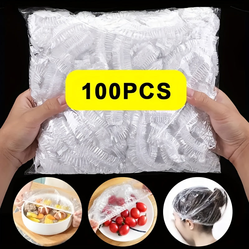 100/300 pieces of Food Grade PE Fresh-Keeping Bags are available in this set. These Disposable Cling Film wraps are designed for kitchen use with Elastic Mouth Bowls Cover, making it easy to preserve food and prevent dust from reaching your meals.