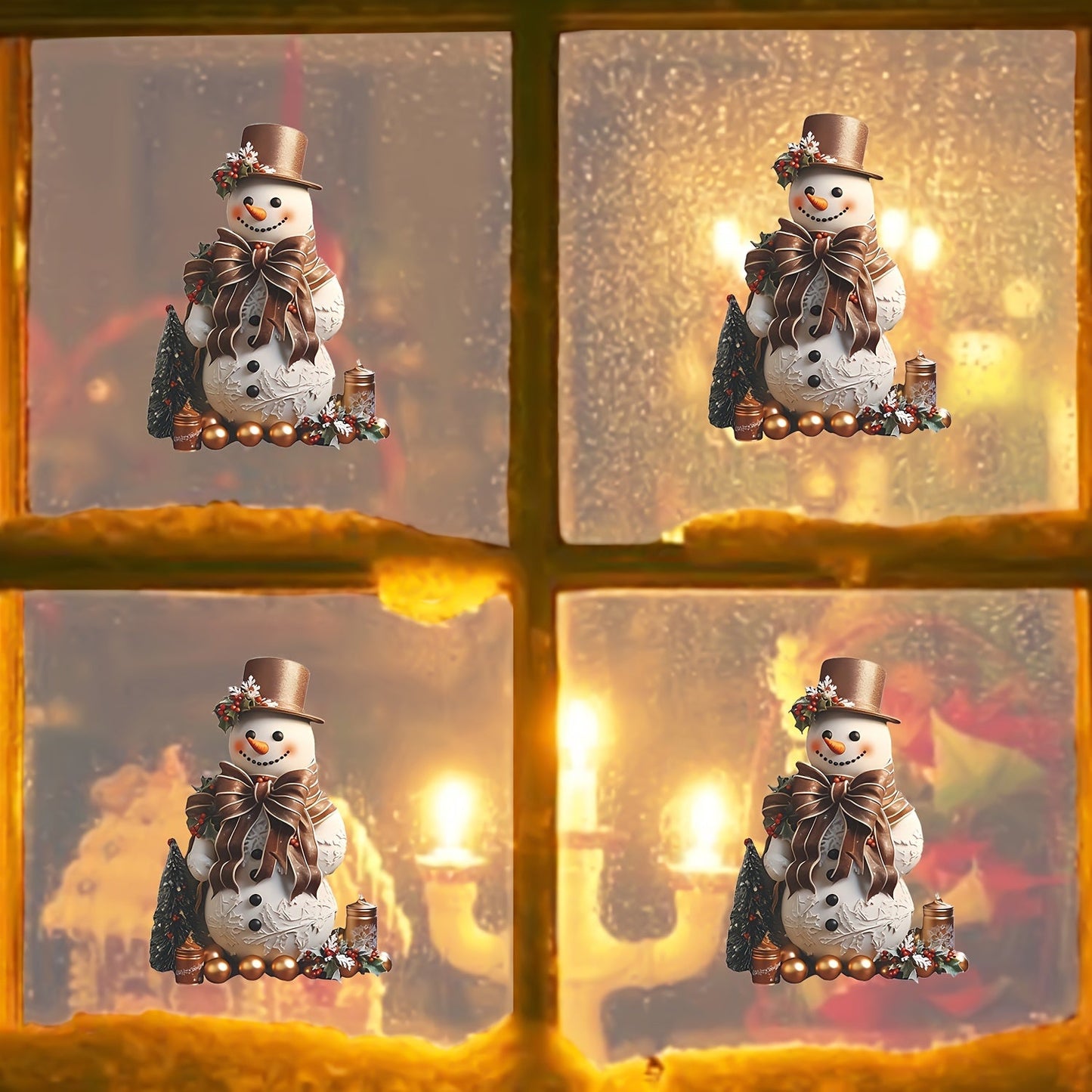 Transform your space with this glamorous 1PC High-Gloss PVC Christmas Window Sticker featuring a self-adhesive Reindeer and Snowman design embellished with glitter. This single-use vinyl decal is perfect for adding a touch of holiday cheer to your home