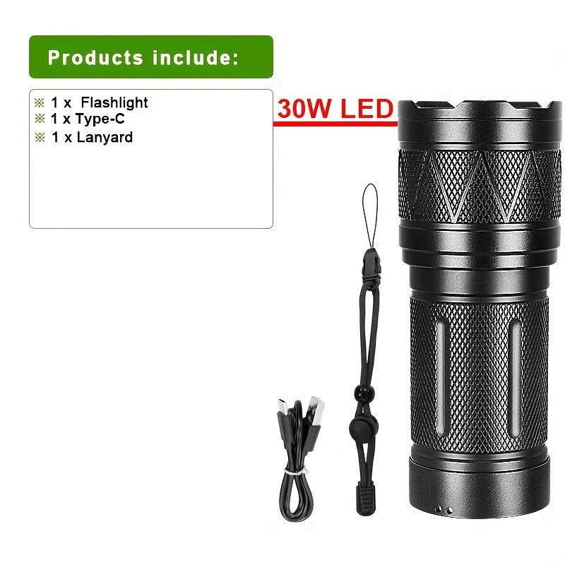 Paweinuo Super Bright LED Flashlight with Rechargeable 12000mAh Battery for Home Security, Safety, and Cleaning, Not Waterproof, Battery-Powered