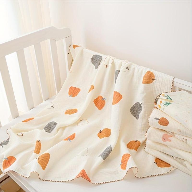 Soft and breathable infant summer thin quilt cover made of class A two-layer full gauze wrinkle cloth, perfect for an air-conditioned room.