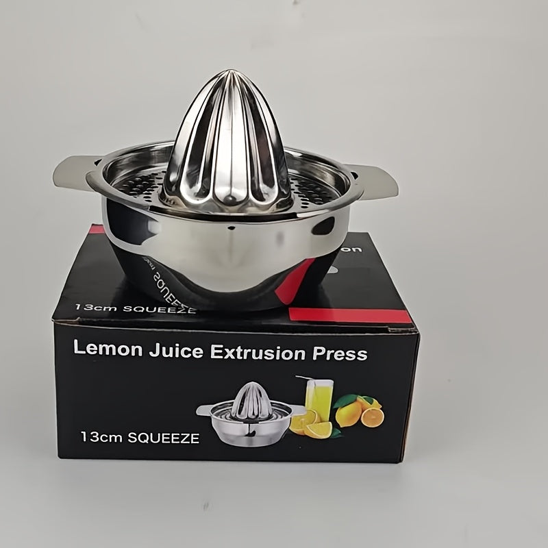 Durable Stainless Steel Manual Citrus Juicer for Squeezing Fresh Lemon, Orange, and Other Juices, Perfect for Your Kitchen with Dining Accessories Included