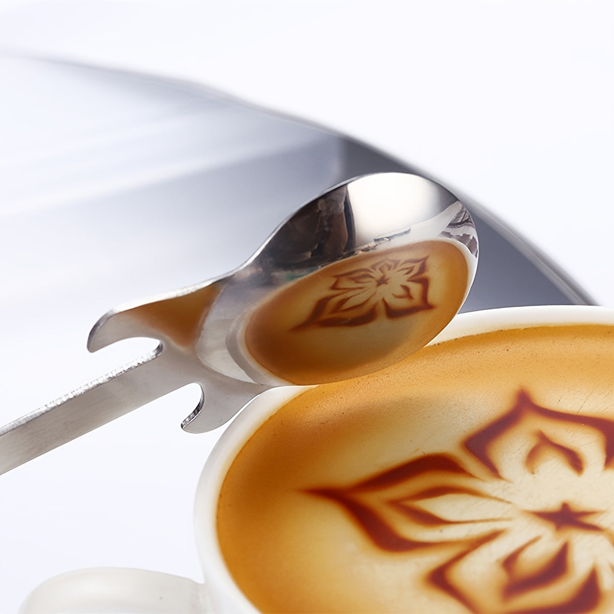 Creative guitar shaped spoon for coffee, tea, desserts and ice cream made of stainless steel.