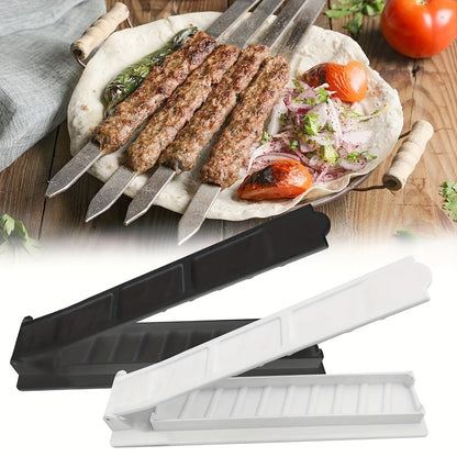 [Top Pick] Manual Kebab Maker - Simple Kabob Mold for Outdoor BBQ, Portable Kofta Tool, Long-lasting Food Grade Plastic, Perfect for Barbecue Newbies, Turkish Kebab, BBQ Kofta Maker Tool