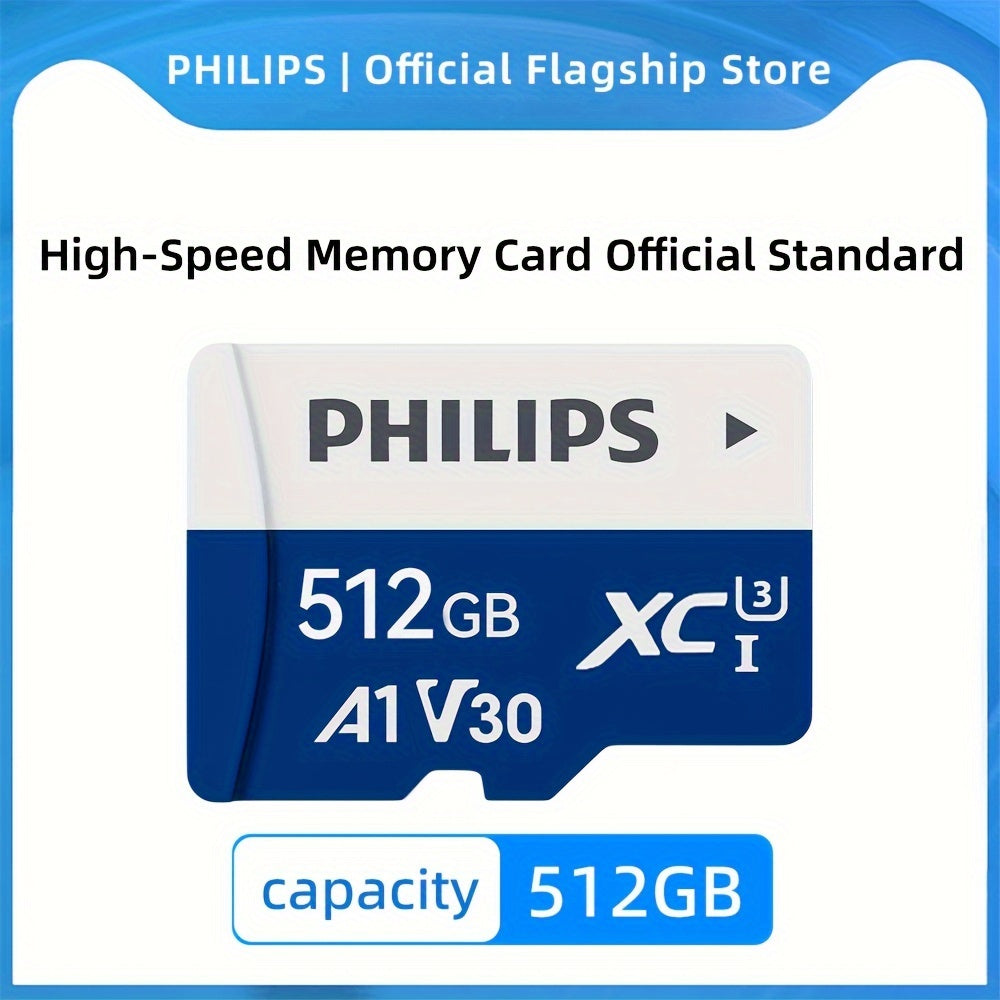 Micro SDXC Card with 4K video capability, suitable for surveillance, security cameras, action cams, and drones. High-speed read of 130MB/s, available in capacities of 32GB, 64GB, and 128GB.