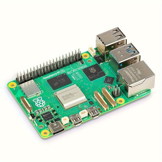 1 dona Raspberry Pi 5 modeli LPDDR4 RAM, Cortex-A76 CPU, Gigabit Ethernet, USB 3.0, PCIe, Linux OS, Python dasturlash SBC bilan