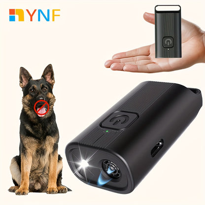 YNF Automatic Ultrasonic Dog Barking Repellent Device with Instant Stop, Rechargeable Lithium Polymer Battery, Dual Power Mode USB/Battery, Operating Voltage ≤36V, Batteries Included