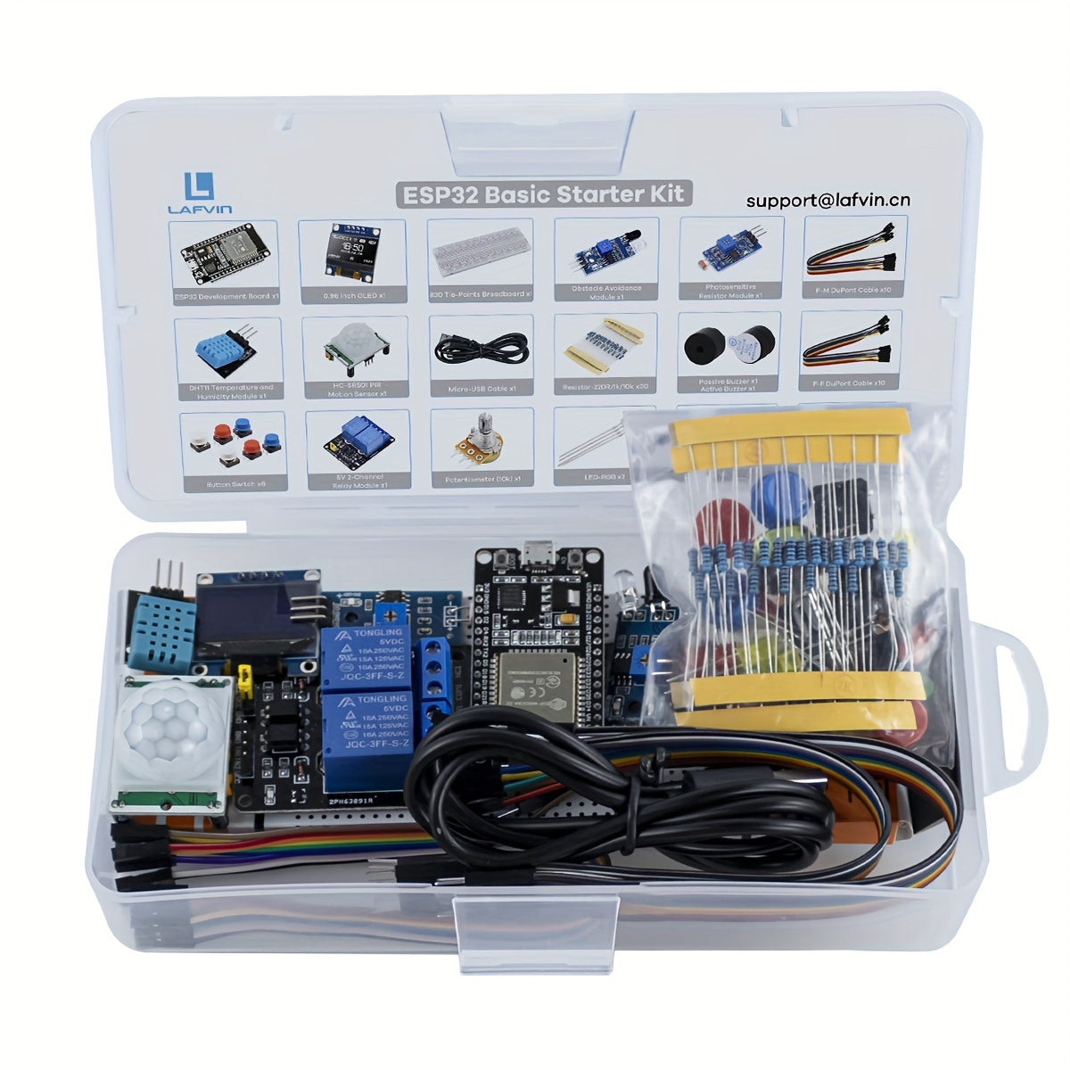 LAFVIN Basic Starter Kit for ESP32 IOT Development Board with Tutorial for Programming Project Learning.