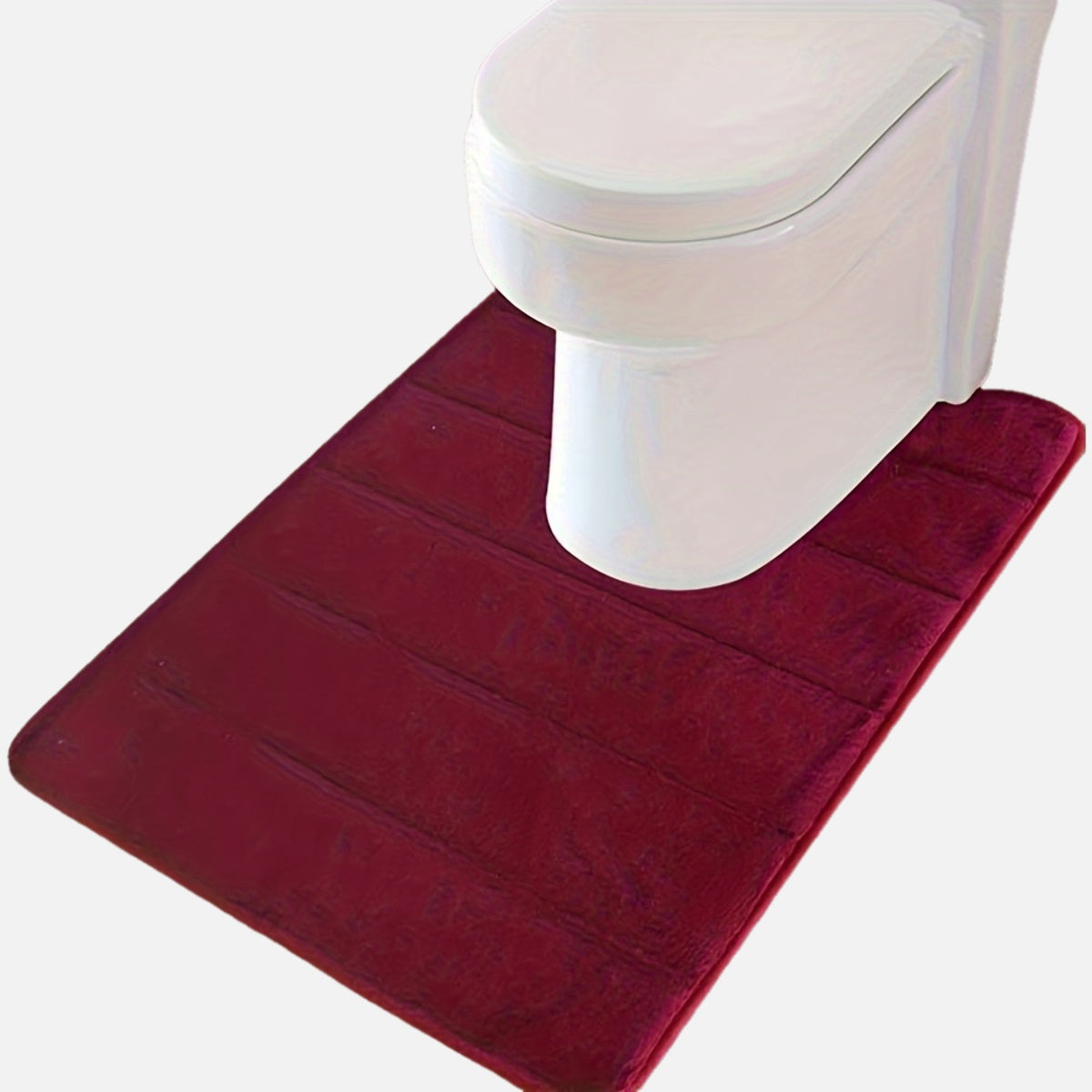 Non-Slip Bathroom Safety Mat, Household U-shaped Water Absorbent Pad with Slow Rebound Technology, Toilet Mat and Floor Mat for Bathroom