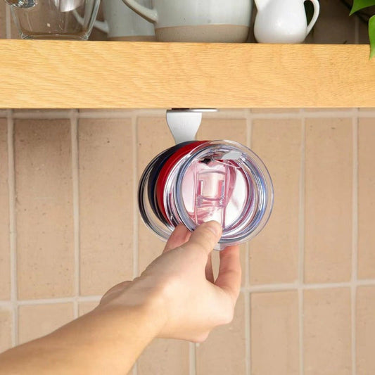 Wall-mounted Rack for Storing Kitchen Water Bottle Caps without Holes