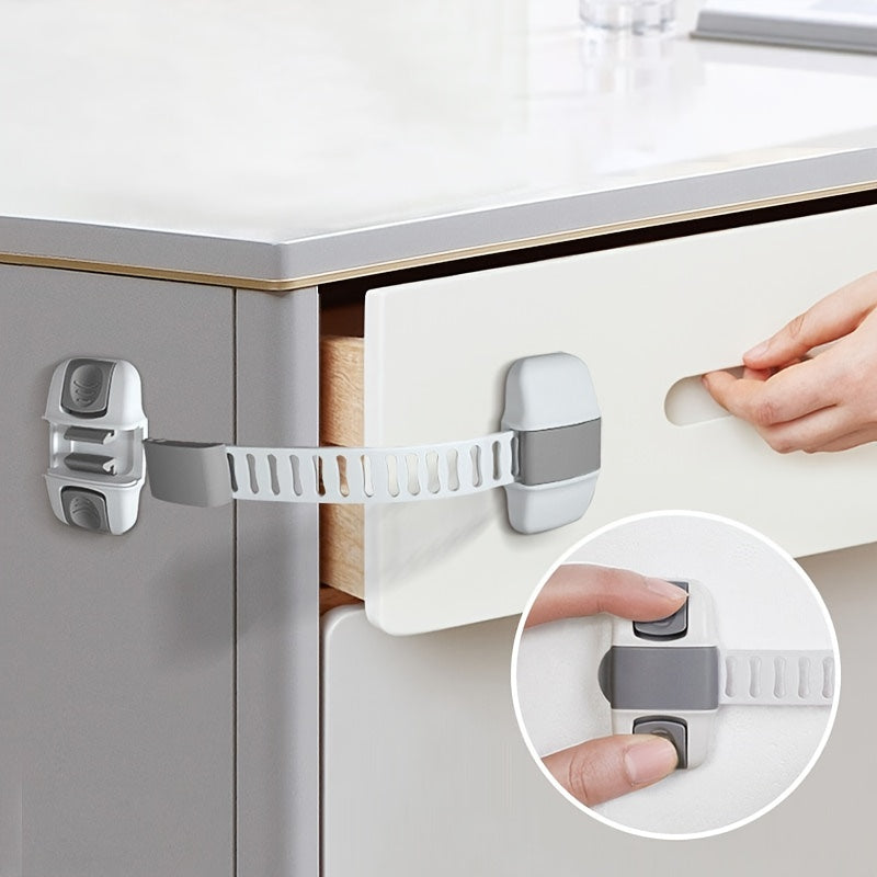 Ensure your baby's safety with the 20cm/7.9inch Child Safety Lock - Prevent accidents with our Anti-Clamp Cabinet & Refrigerator Drawer Locks!