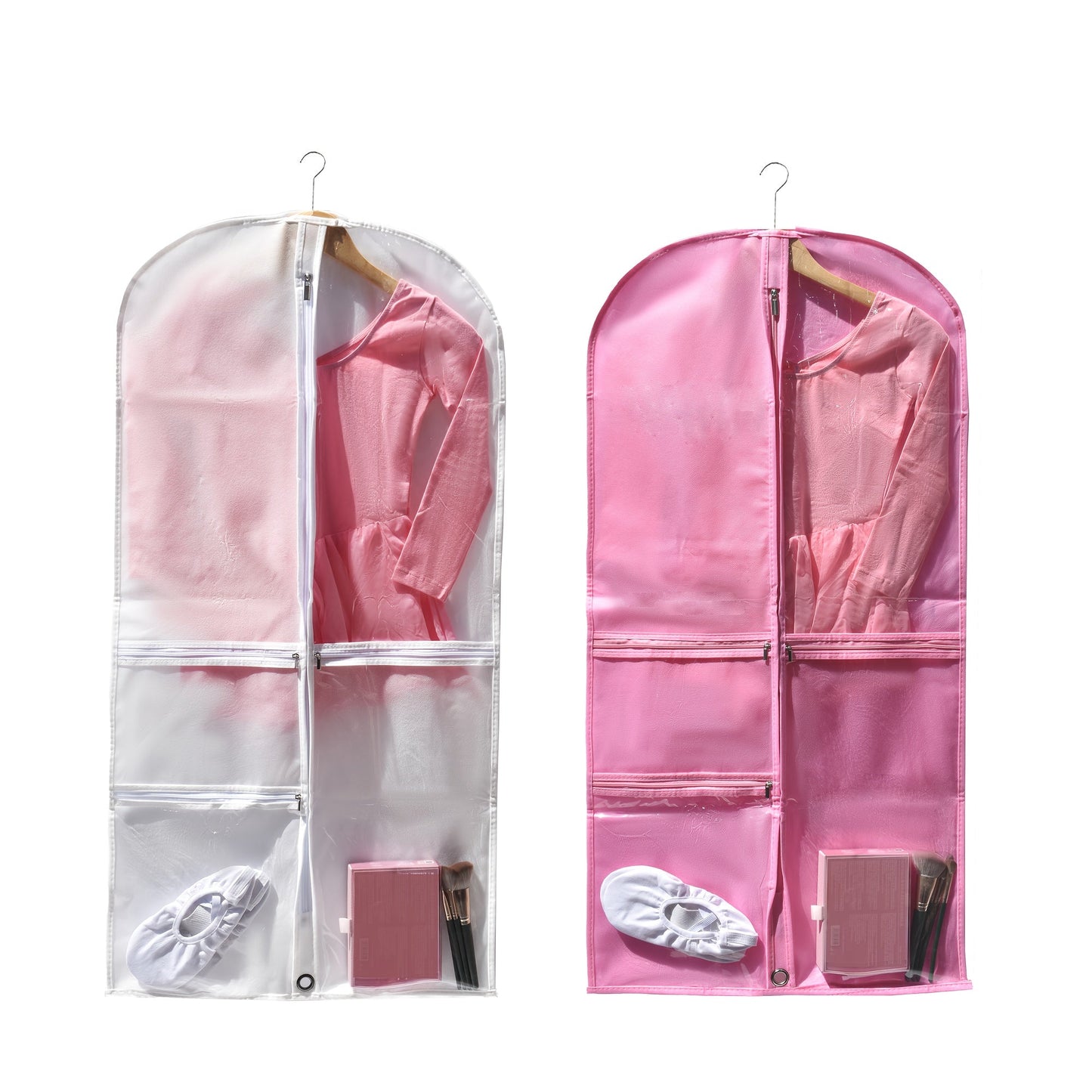 1 piece of Translucent Simple Dustproof Storage Bag, perfect for storing dance skirts or hanging clothes. Great for closet organization and travel. Features a visible translucent window, ideal for competitions, traveling, and storage. Makes a perfect