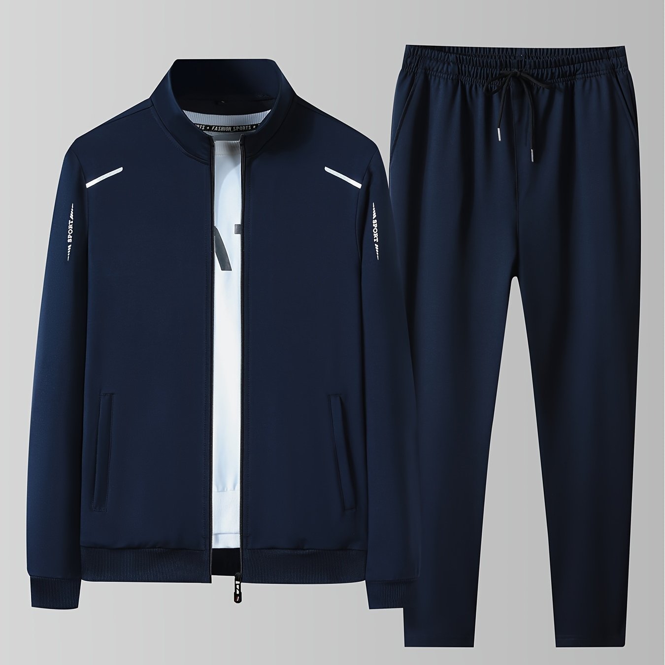 20223 Men's Sports Suit for Spring and Autumn, featuring casual and versatile top and pants.