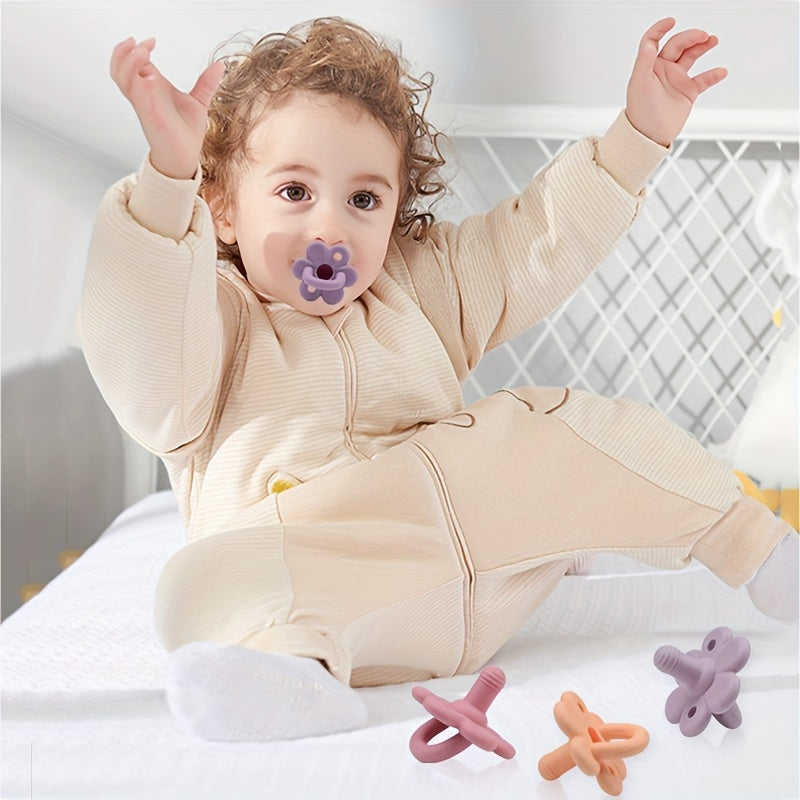 Pair of Silicone Children's Comforting Toys from COZYPANDA - Foldable and Gentle, Featuring Air Holes for Simple Cleaning, Ideal for Teething