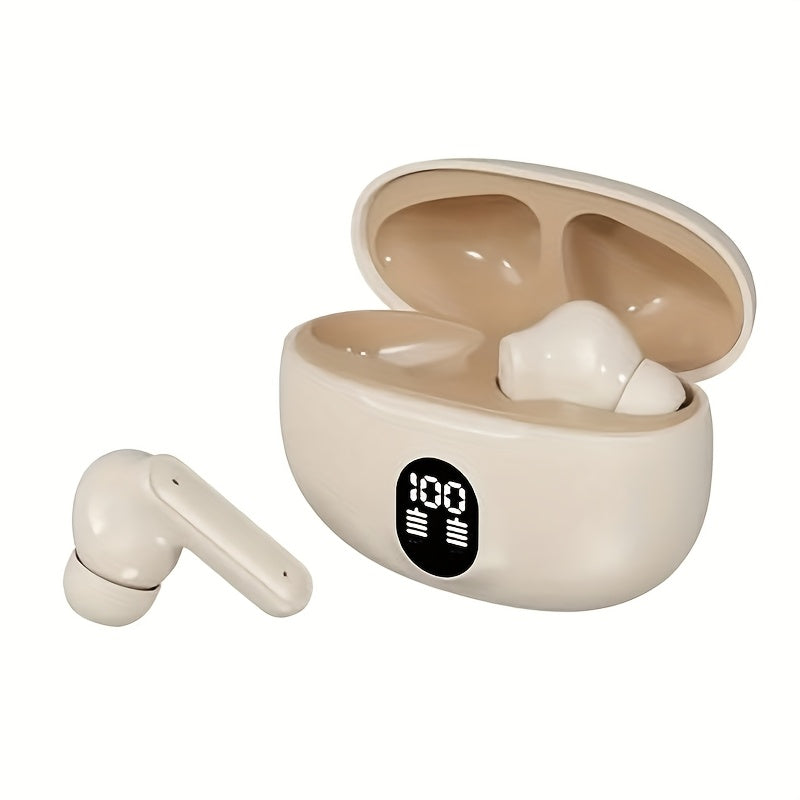 [2025 Explosion] TWS wireless in-ear headphones with clear screen display and HiFi stereo sound. Available in three colors with a trendy design. Ideal for sports, commuting, gaming, and