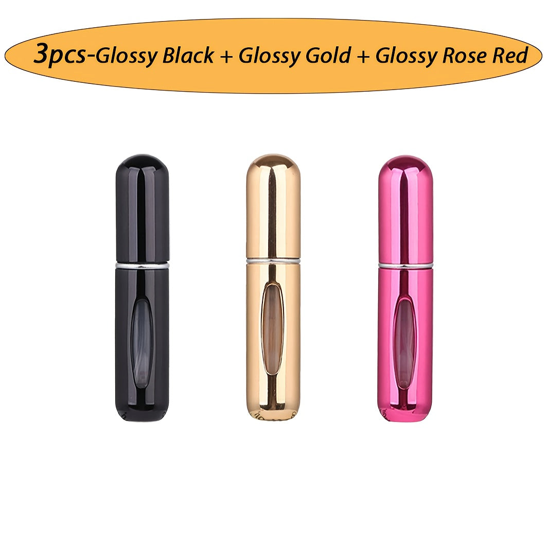 Refillable atomized perfume bottle ideal for travel and outings (5ml), suitable for men and women, makes a great gift.