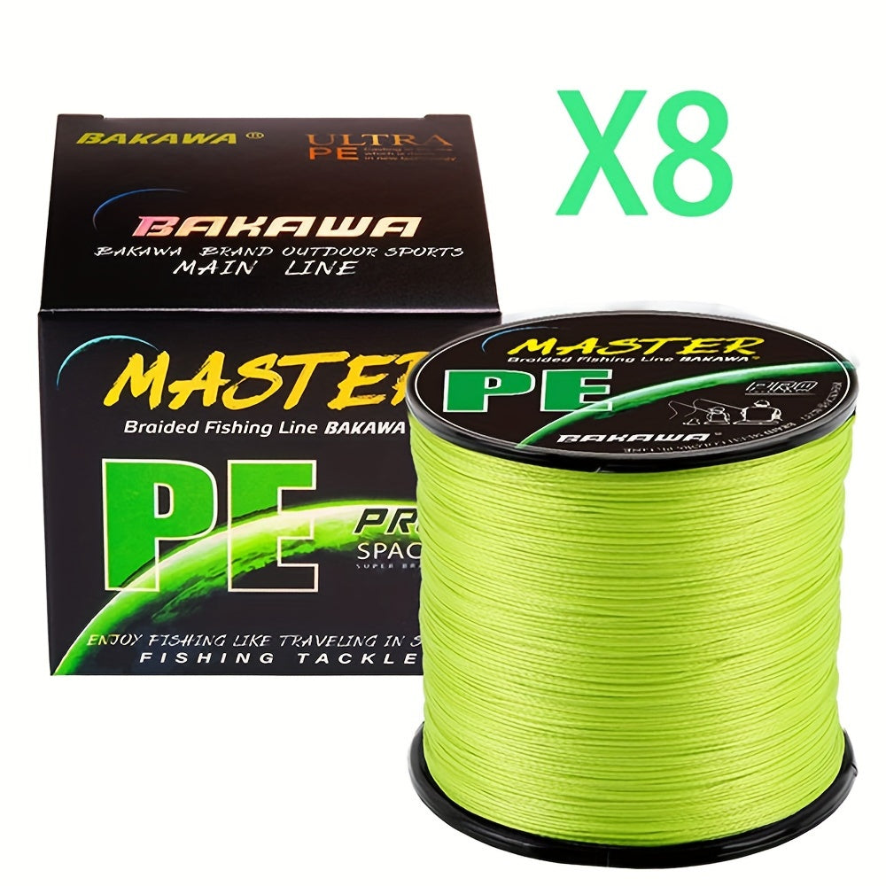 300m BAKAWA PE Braided Fishing Line - Strong, Smooth Casting, High Sensitivity for Saltwater and Freshwater Angling