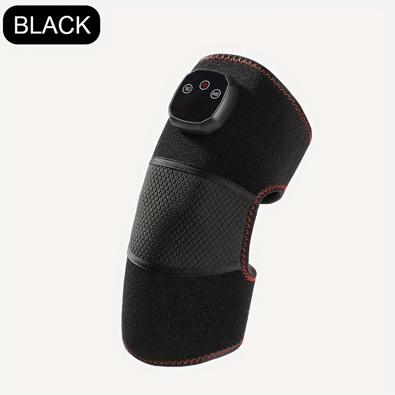 USB rechargeable knee massager with heat, vibration, and adjustable length - perfect gift.