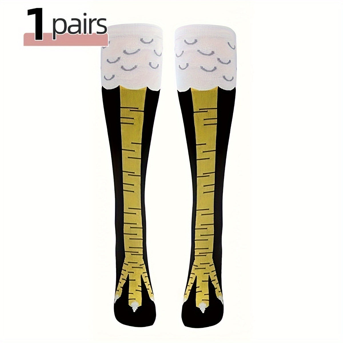 1 or 2 pairs of funny chicken claw socks for men and women to wear in summer or at the gym.