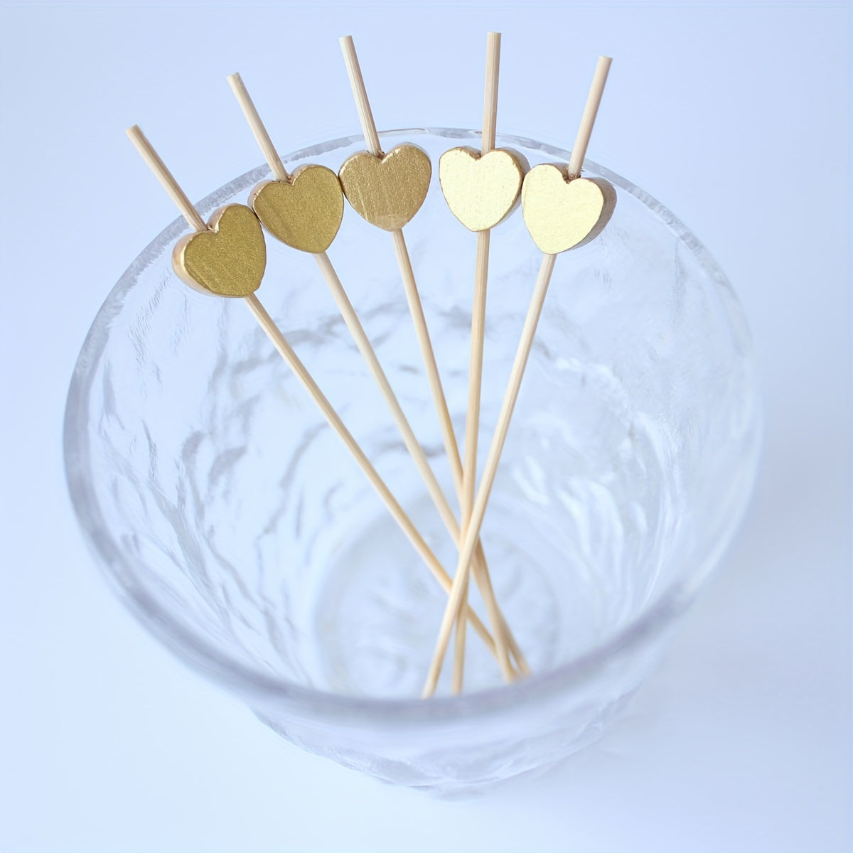 100 assorted toothpicks, bamboo and chrome gold skewers, perfect for appetizers and parties. 11.94 cm in length.