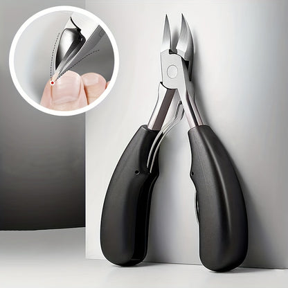 Nail clipper for thick nails, ingrown nails, and paronychia trimming, with manicure and pedicure tools.