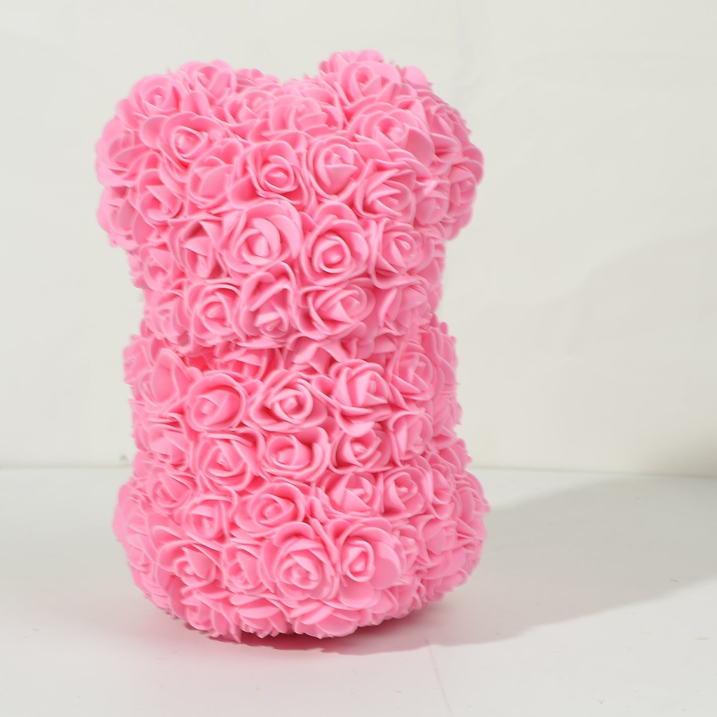 Rose bear made of foam flowers, perfect for Valentine's Day, Mother's Day, anniversaries, weddings. Size: 16.99*22.99cm. Great gift for birthdays.