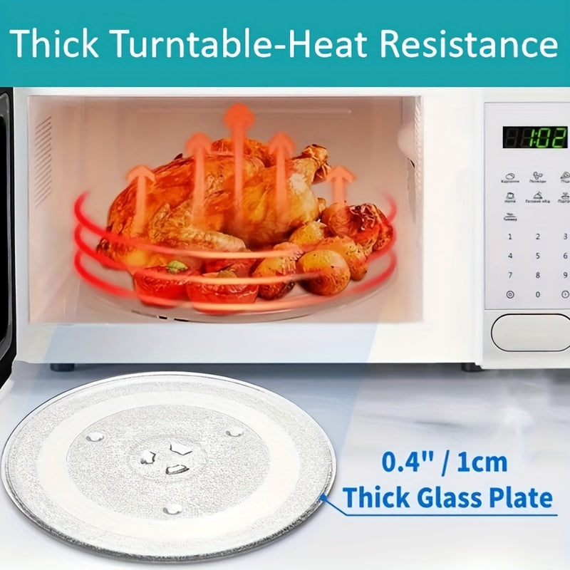 1 piece of Y-shaped glass turntable tray measuring 9.6 inches (24.5 cm). Compatible with LG, GE, Magic Chef, Hotpoint, Panasonic, Kenmore, and other models. Ideal as a replacement for your microwave turntable tray.