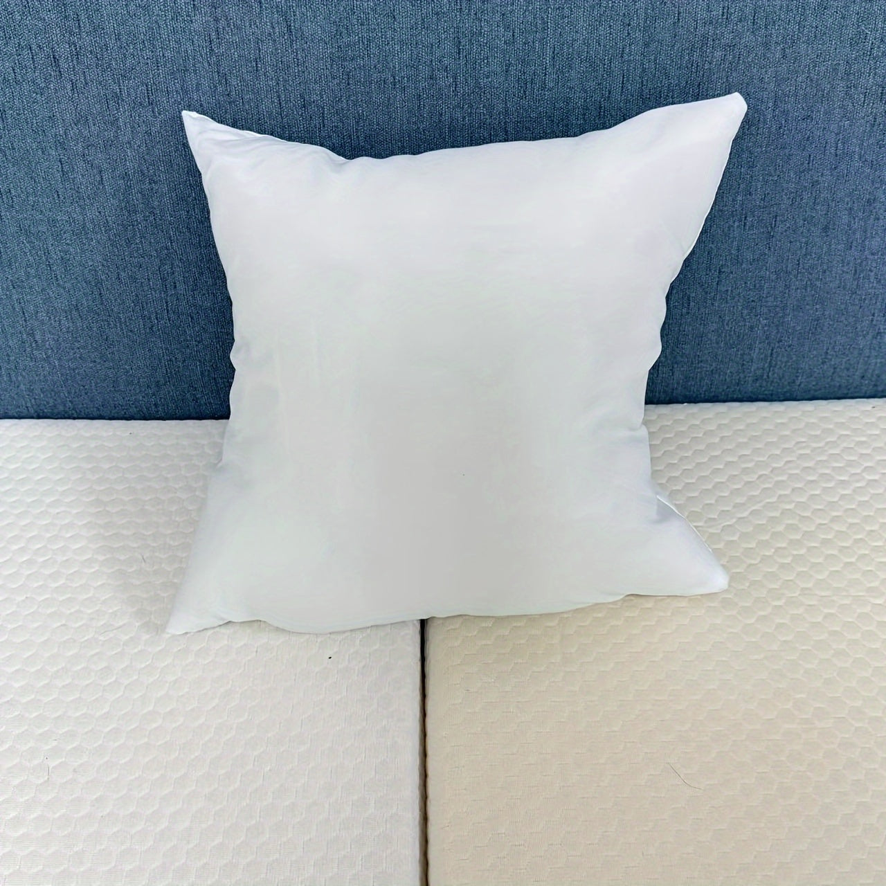 Set of 4 White High Elastic Throw Pillow Inserts, Ideal for Sofas, Cars, and Bedrooms - Includes Square and Lumbar Pillow Cores