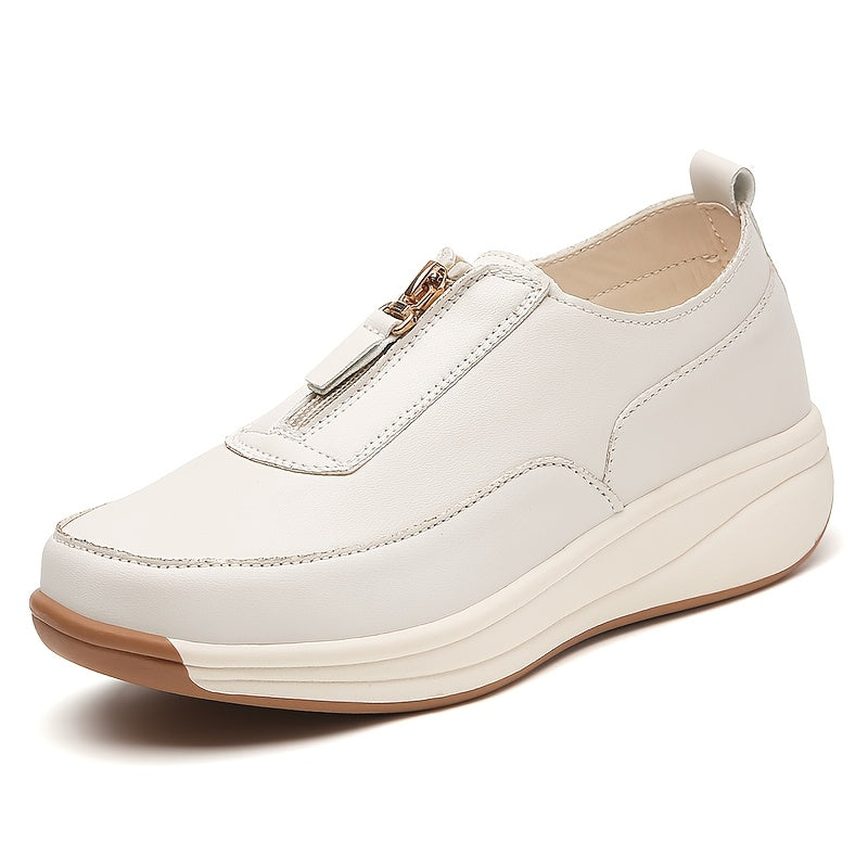 New women's casual flat shoes for spring and autumn, stylish driving shoes, height-increasing loafers.