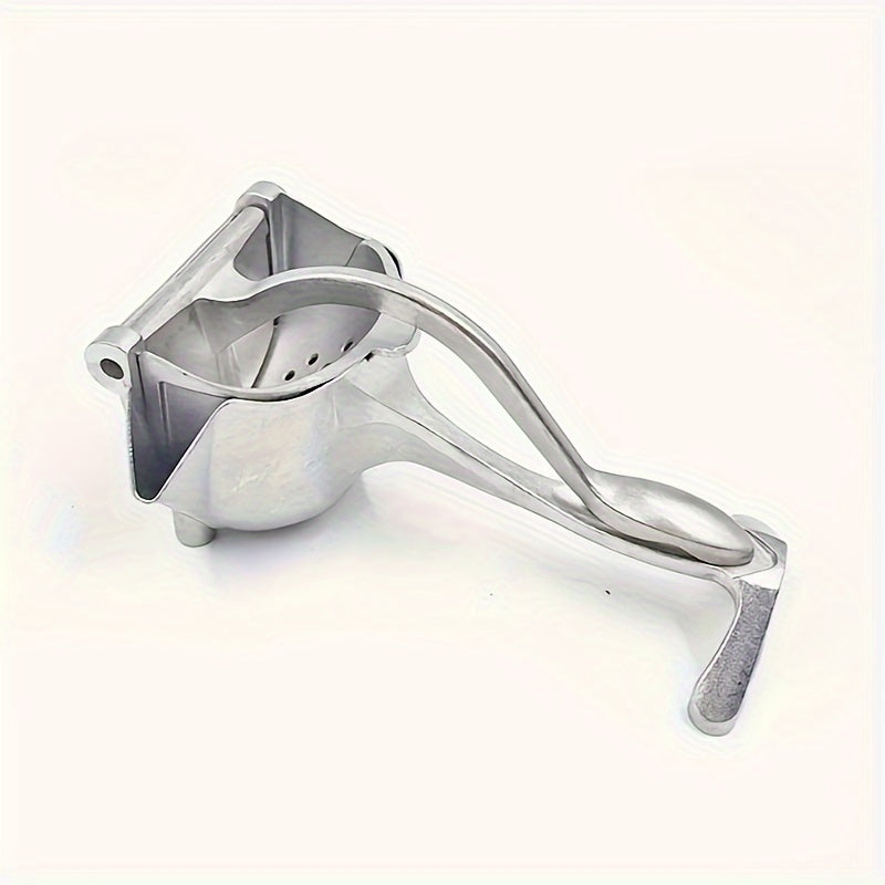 An aluminum alloy kitchen tool designed for manually extracting juice, ideal for squeezing pomegranates, oranges, lemons, and sugar cane in a bar environment.