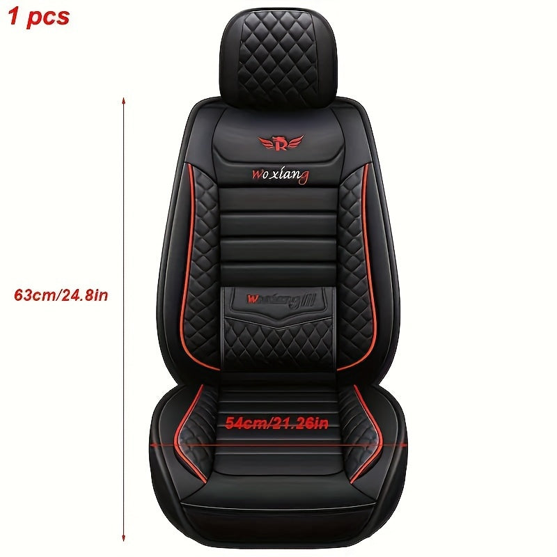 1 piece PU leather car seat cover with sponge filling, hand washable, fits major models, stylish and durable.