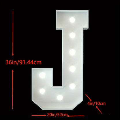 91.44cm Marquee Light Up Letters A-Z for Party, Wedding, and Birthday Decor