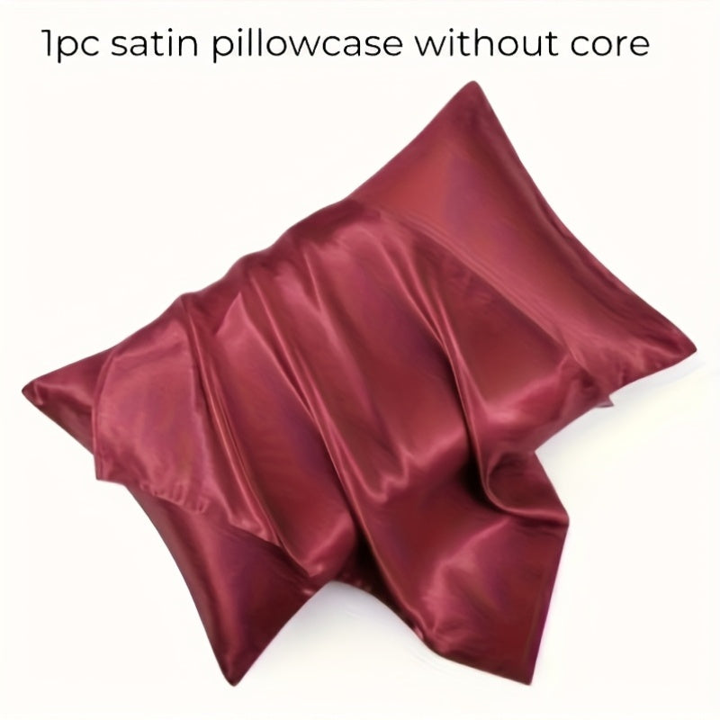 Satin Pillowcase -Envelope Closure Hypoallergenic Breathable and Durable Pillow Cover -Luxurious Bedding Option for Bedroom Supplies -Valentine's Day Gift -Pillow Case Only