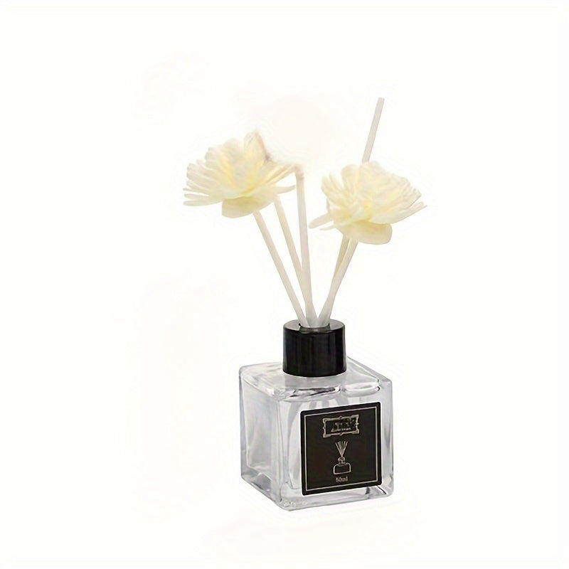 50ml Flameless Reed Diffuser Set with Essential Oil Fragrance, Dried Flowers - Ideal for All Seasons, Perfect for Bedroom, Living Room, Hotel Decor, Christmas, Thanksgiving.