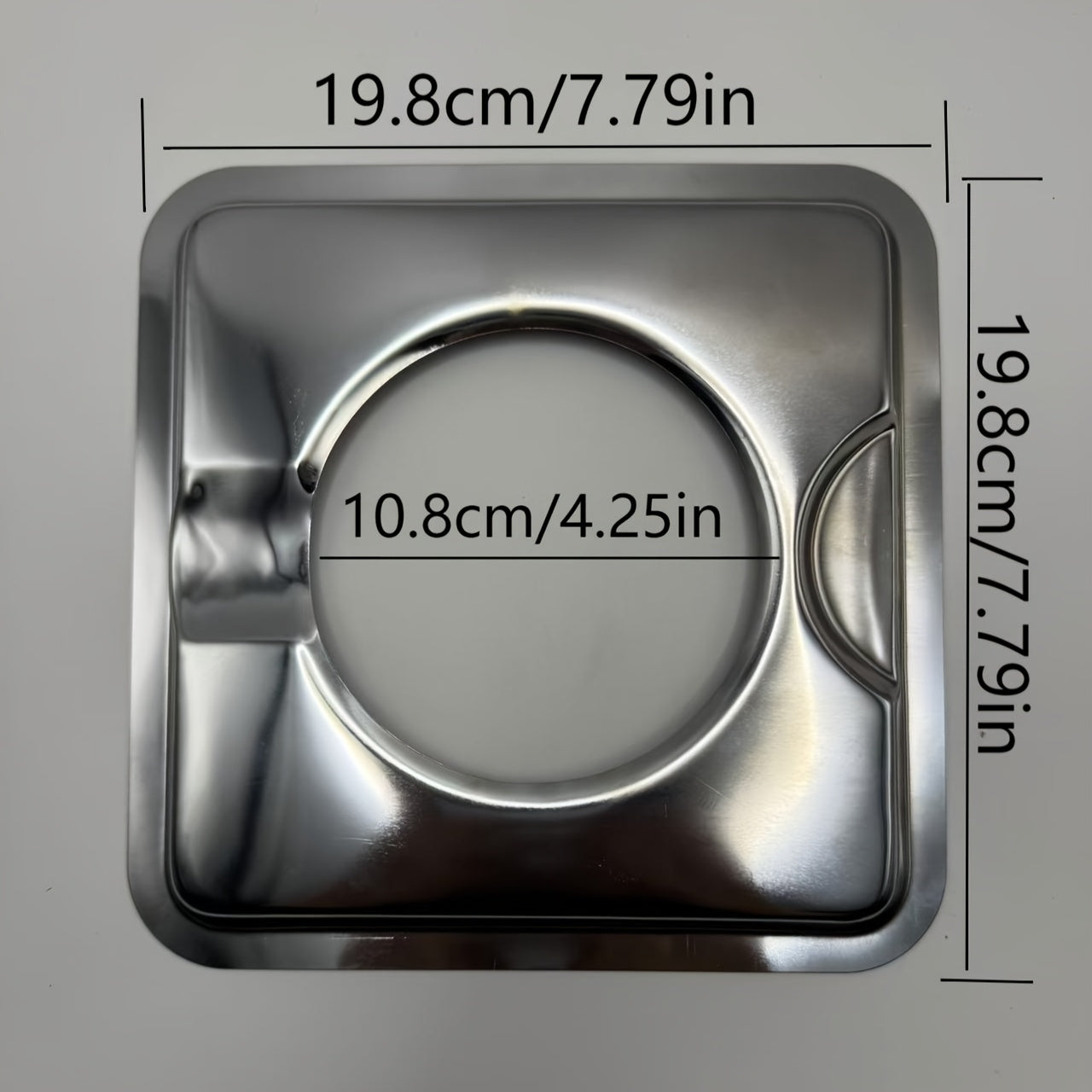 Set of 4 Stainless Steel Square Gas Stove Drip Pans for SGP-400 Replacement Models, Designed for 786333, AP6011553, PS11744751, WP786333 - Essential Kitchen Dining Accessories