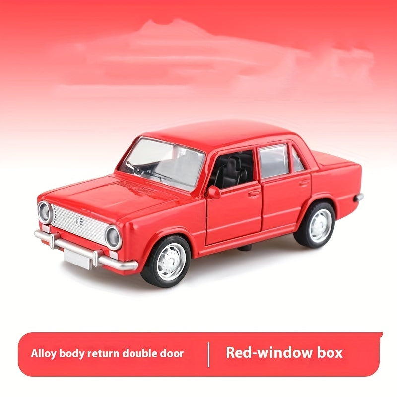 1:36 Scale Yellow Alloy Die-Cast Car Model with Double Opening Doors, Chrome Accents - Manual Operation, Ideal Toy Display Piece for Boys, Cute Car Accessories