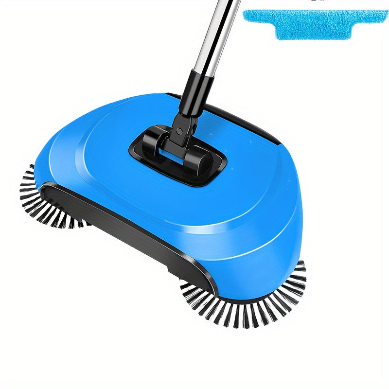 1Set of 3-in-1 Multifunctional Hand Push Sweeper, Vacuum Cleaner, Sweeping and Moping Machine. Ideal for Removing Garbage, Pet Hair, and Dust with Both Dry and Wet Use. Perfect for Hardwood and Ceramic Tiles. Includes 1/2/5/10 Cloths and Various Cleaning