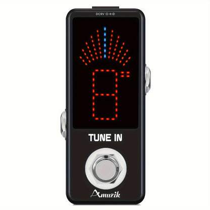 Chromatic guitar tuner pedal for high precision tuning of electric guitar and bass with ± 1 cent accuracy and true bypass.