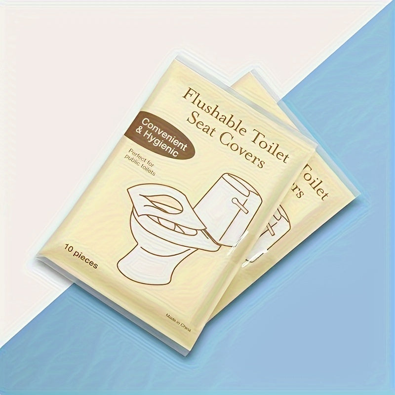 60 xl flushable paper toilet seat covers - 100% biodegradable, perfect for public restrooms, airplanes, and camping.