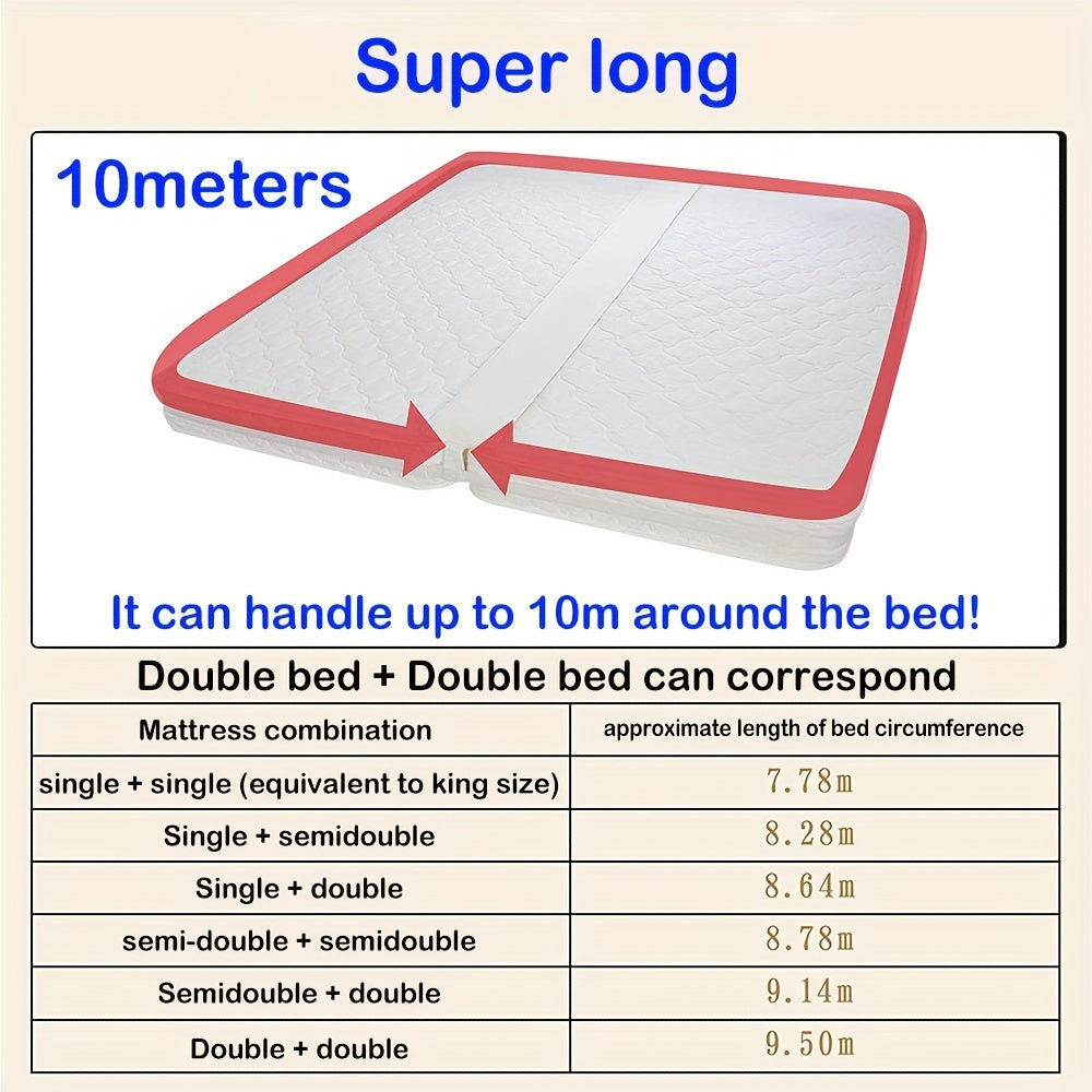 1pcs 33ft Bed Strap Mattress Joiner with Adjustable Buckle for reducing burden.