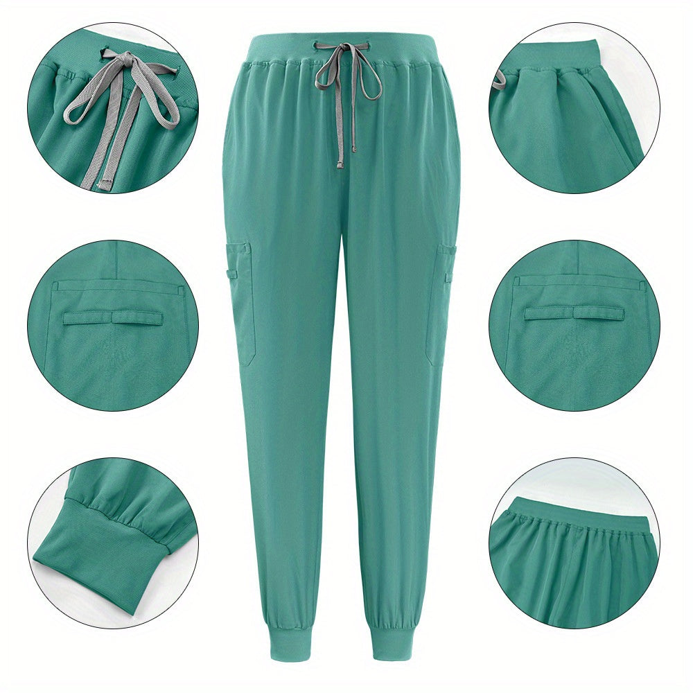 Summer thin-style doctor uniforms women's large size hand-wash overall clothes for dry jogging.