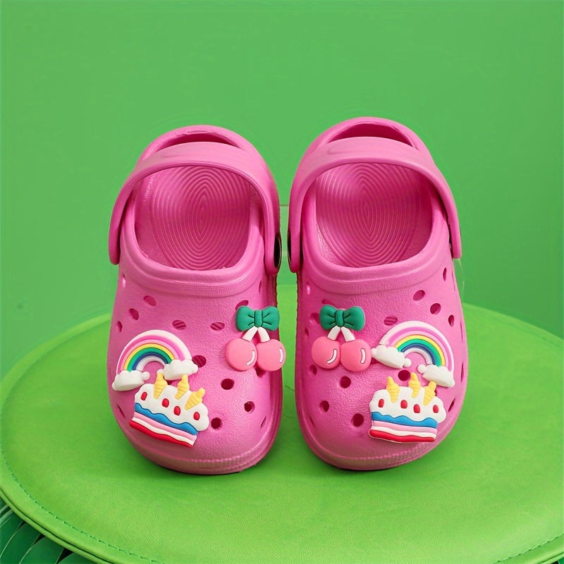 New girls' EVA hole shoes for indoor and outdoor wear. Available for summer activities at home and on the beach.