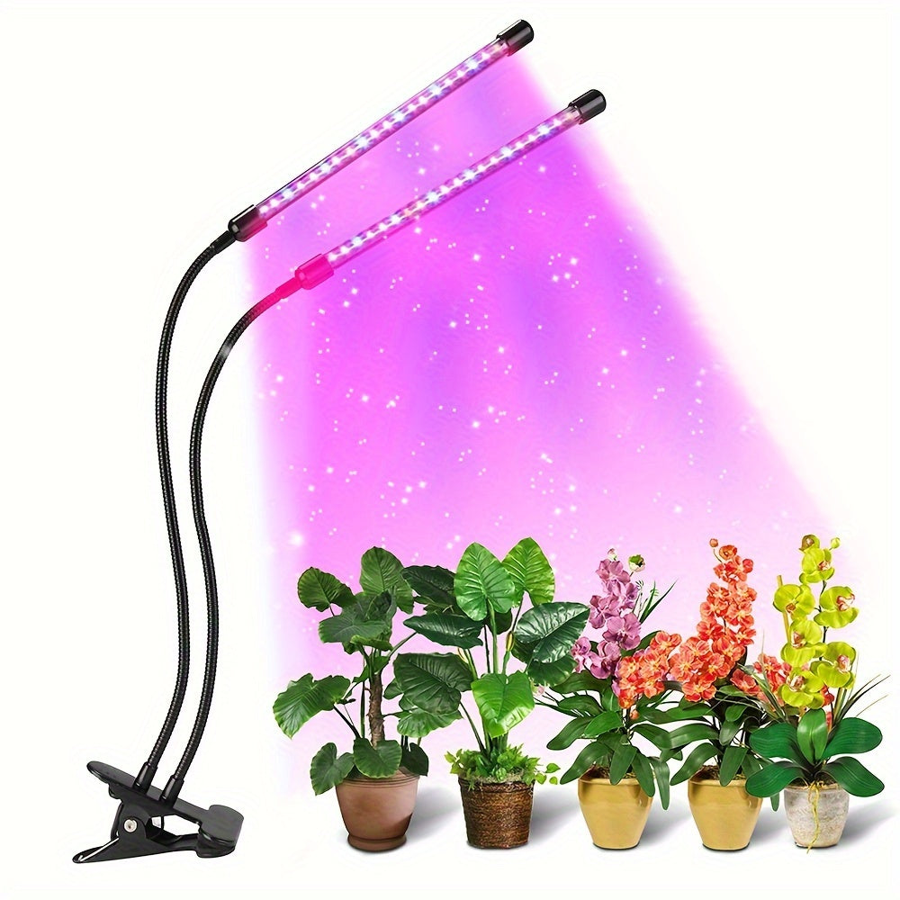 High-intensity LED grow light for rapid plant growth in home gardens, with flexible rotation and automatic timer.