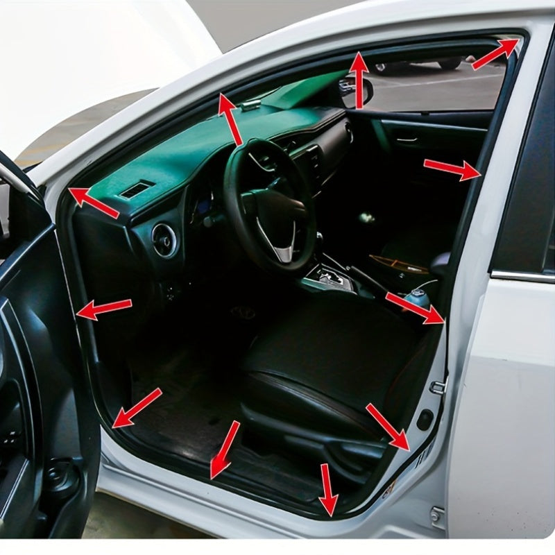 Universal Car Door Seal Strip, Thickened for Noise Reduction, Waterproof Automotive Weather Stripping, Rubber Edge Guard for Soundproofing and Shock Absorption, Suitable for all vehicles.