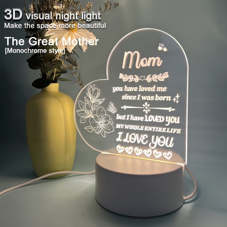 Celebrate special occasions with this Mother-themed night light, perfect for Mother's Day, Thanksgiving, birthdays, and more. Featuring a single soft and warm light, it adds a cozy touch to any bedroom decor. Eid Al-Adha Mubarak!