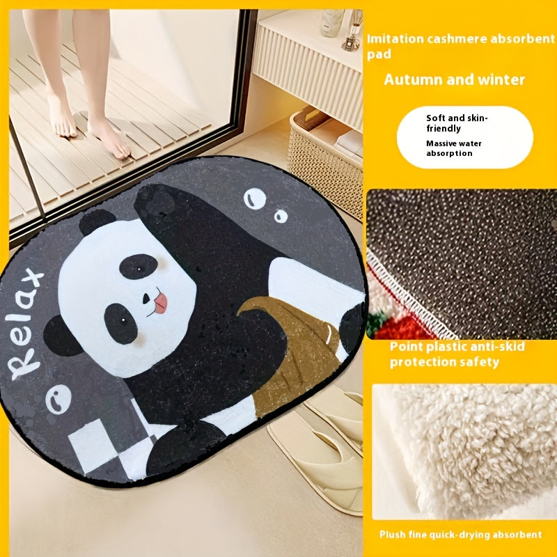 Add a touch of festivity to your bathroom with our adorable Cartoon Panda Bathroom Mat! This soft, absorbent, and hand-washable mat is the perfect addition to your home decor.