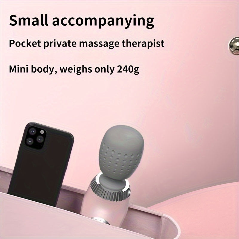 Ultra-Compact Portable Electric Massage Stick - USB rechargeable with high-speed motor and high-frequency vibration for full-body relaxation, perfect for neck, back, legs, and waist.