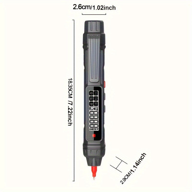 ZLLJMETER Digital Multimeter Pen with AC/DC Voltage Meter, Resistance, Diode, NCV Detection, Analog-Digital Display, PPSU Body, Battery Powered (Battery Not Included)