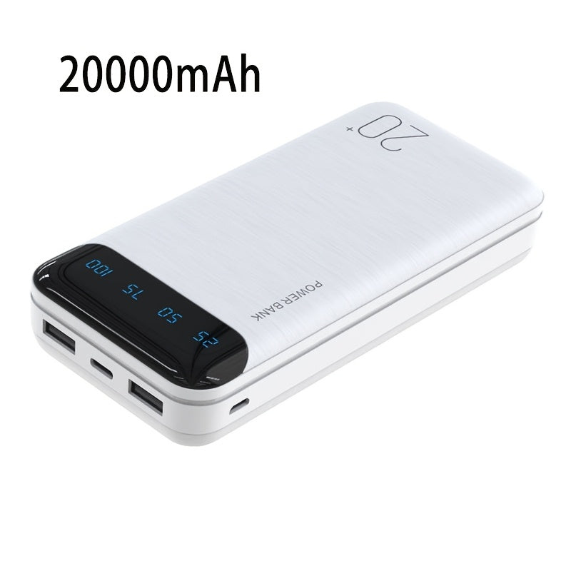 10000mAh Portable Power Bank with various interfaces for charging smartphones and electronic devices, ideal for outdoor use and travel.