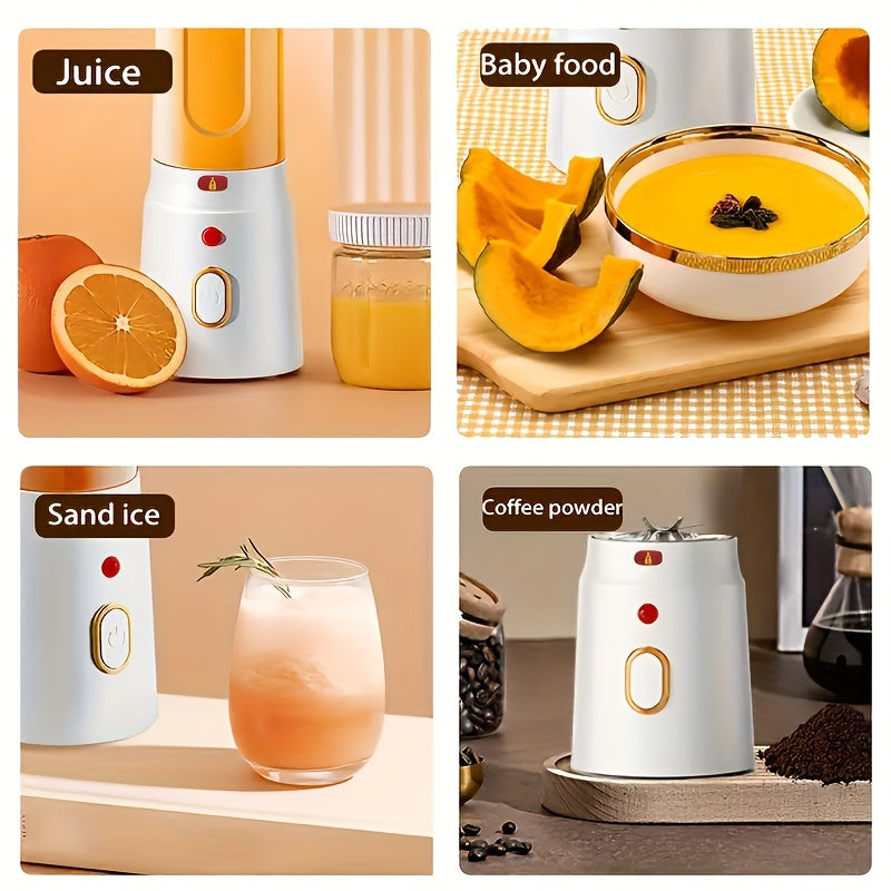 The perfect juicer cup for students, with optional double cup and portable rechargeable design, ideal for home, dormitory, travel, and outdoor use. This multi-functional juicer cup is USB charging and powered by a lithium battery, making it versatile and